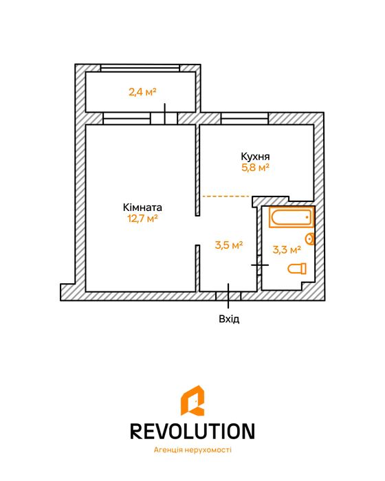 БЕЗ% 1 кім., квартира. Шевченкіський р-н, вул. Казарменна 4-Б