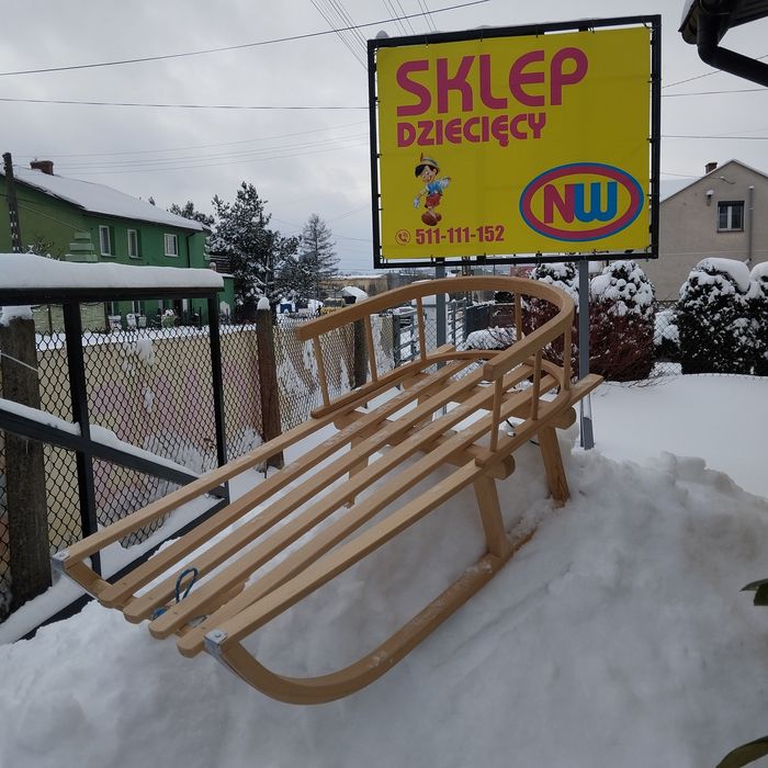 Sanki drewniane z oparciem Komis dla dzieci NW