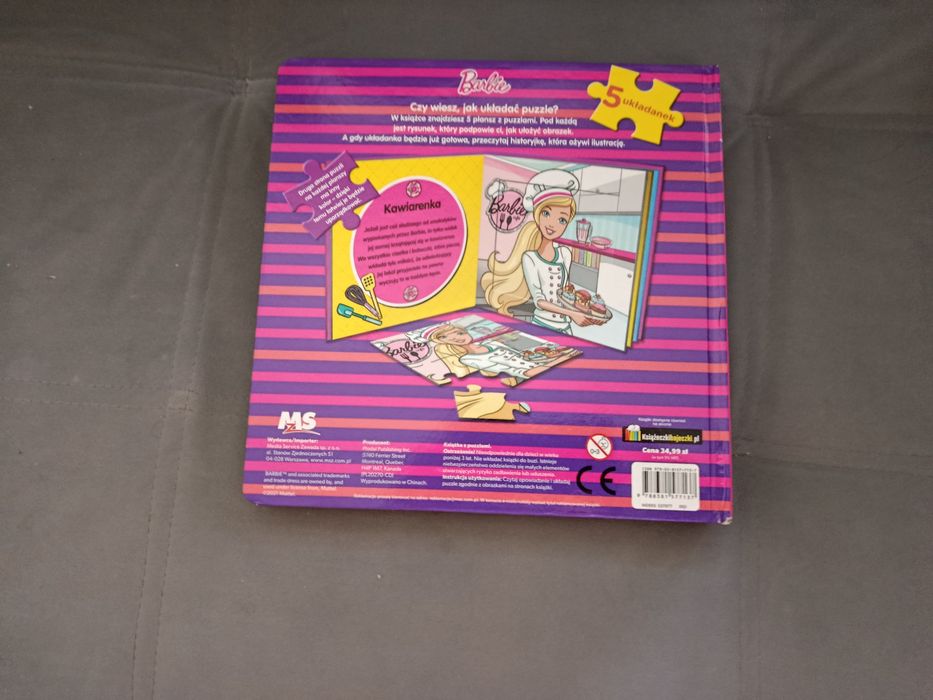 Barbie książka z puzzlami 5 układanek
