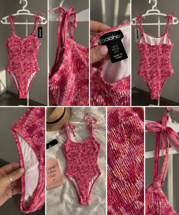 Новий рожевий купальник Boohoo | M / EU 38