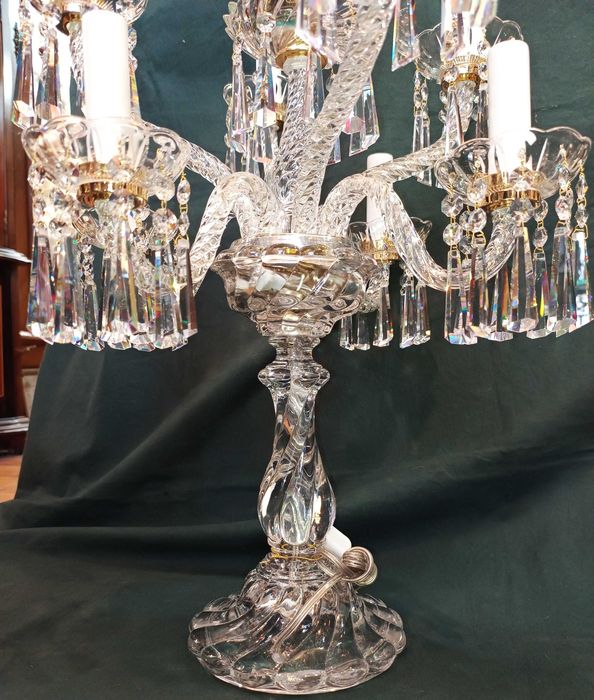 Par Candeeiros Candelabros Cristal Baccarat