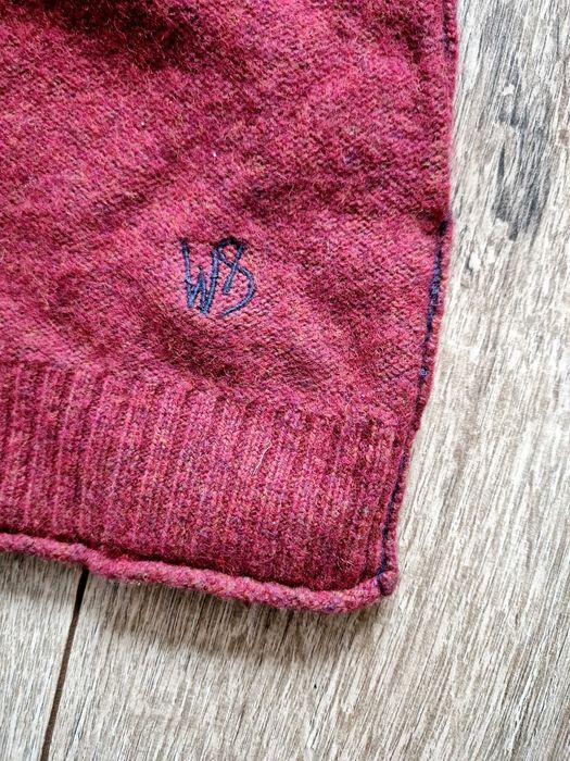 sweter męski w serek wełniany wełna jagnięca White Stuff XL 42