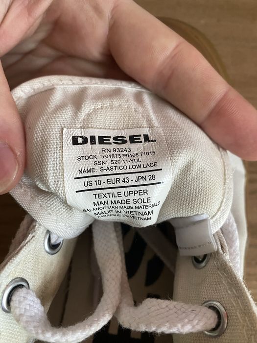 Diesel S-Astico Low Lace, EUR 43, оригинал, Vietnam, состояние 9/10