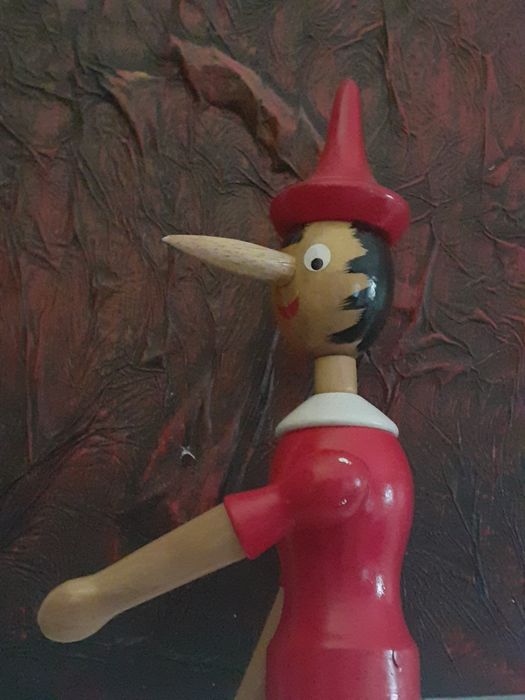 Boneco Pinoquio Madeira Articulado 40 cm