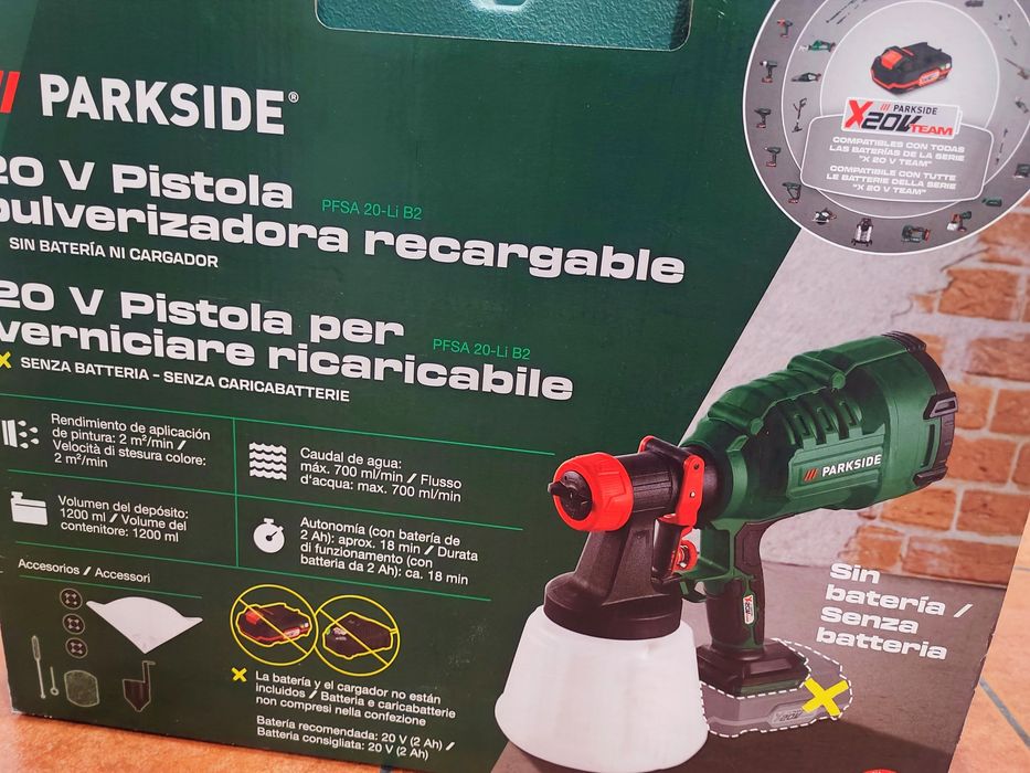 Pistola de Pintura Parkside a bateria
