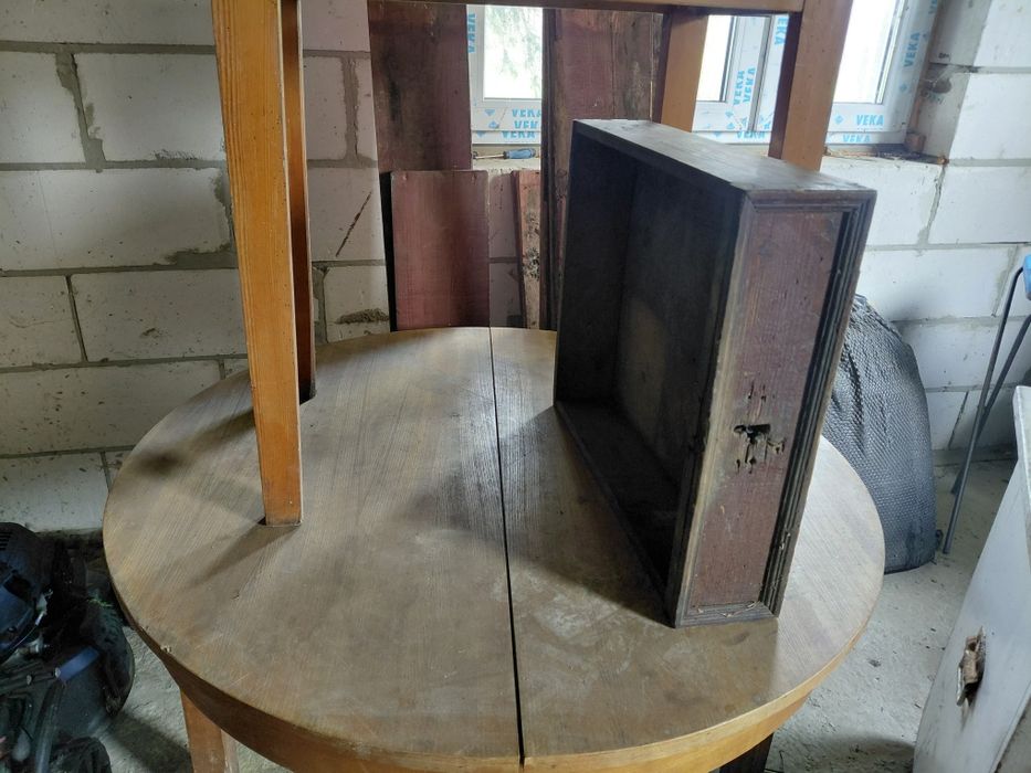 Stare meble stół komoda beczka