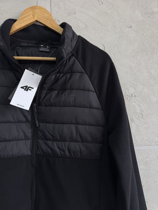 4F Nowa Polarowa Kurtka Męska Czarna Rozpinana Bluza L
