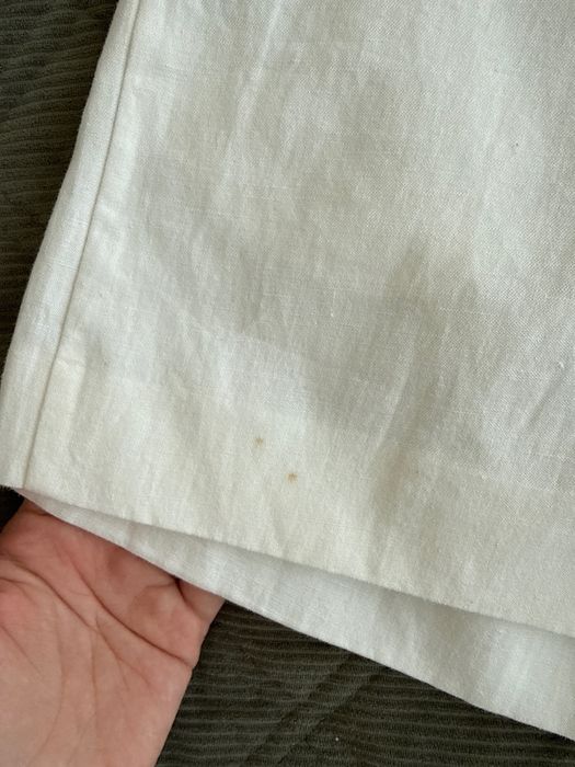 Calções de linho branco da Zara, tamanho M (com alguns defeitos)