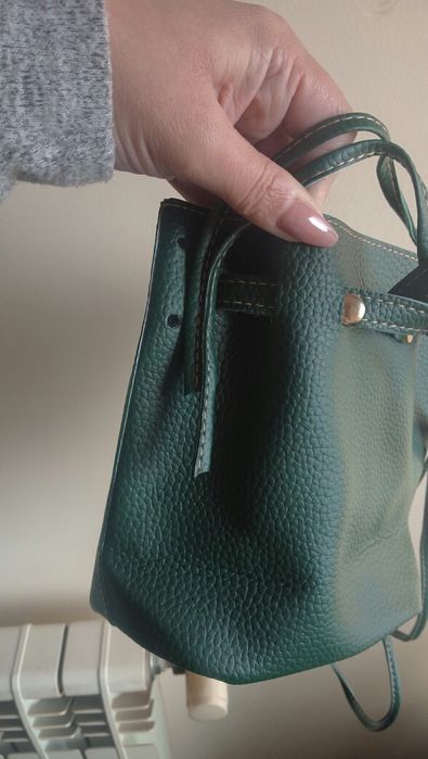 Mala Carteira Saco Mini Verde Escuro Nova