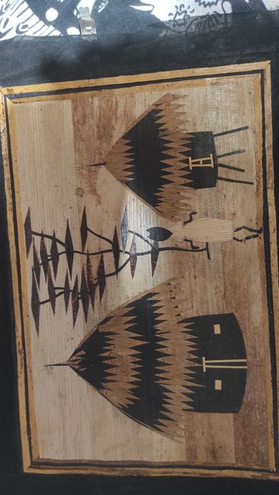 Imagem feita de casca de árvore