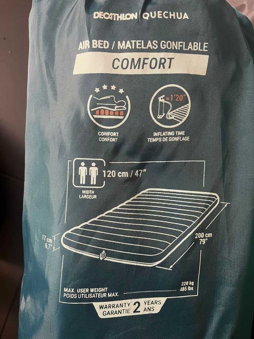 Barraca QUECHUA TEND 2px + Colchão + Sleeping bag + Bomba de ar