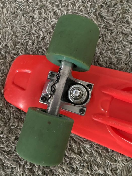 deska_czerwona fiszka_deskorolka_stan bardzo dobry