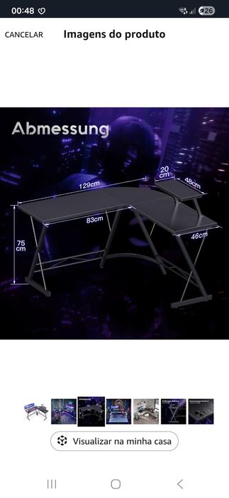 Secretária em L (Pouco uso)