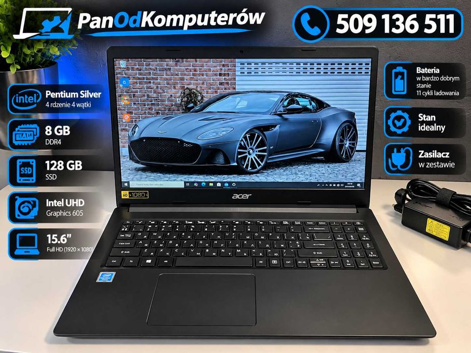 TANIO Acer Aspire A315 Intel Silver/8GbDDR/128SSD/IntelUHD/ Bateria Idealna