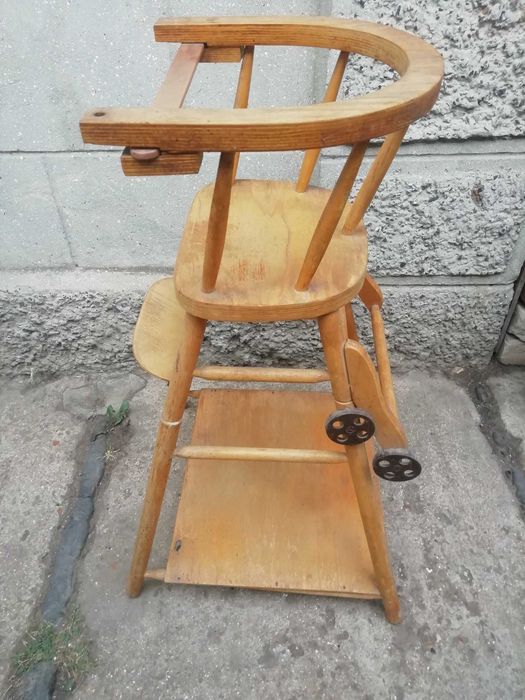 Стульчик для кромления стол трансформер деревянный