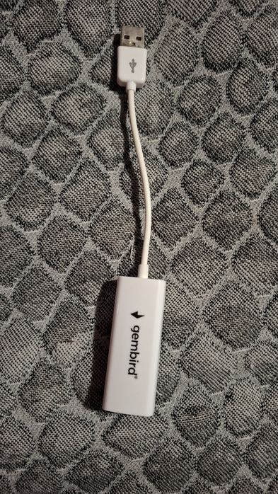 Зовнішня мережна карта Digital USB Type-C/RJ45 адаптер LAN Білий (1000