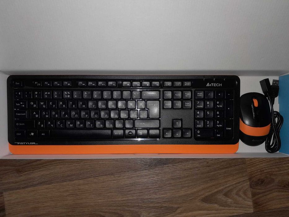 Комплект клавіатура та миша A4Tech F1010 (Orange), A4Tech FG1012 Black