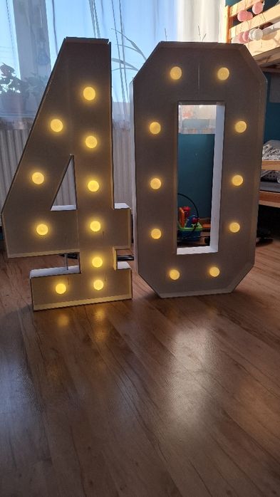 Cyfry na 40 urodziny  led