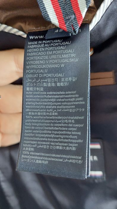 Marynarka wełniana, Tommy Hilfiger r.S wełna, kratka