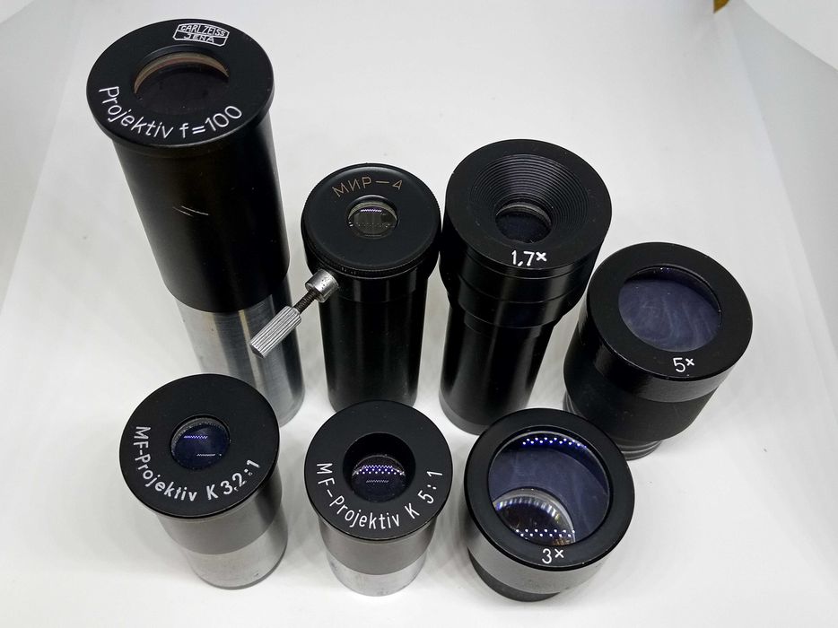 Окуляри мікроскопів Ломо Биолам МБИ Метам PZO МБС Carl Zeiss Reichert