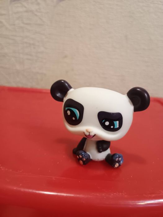Lps Panda bear miś w ręką w tyle tanio oryginalny pet shop