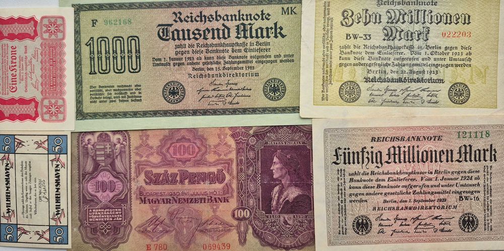 Набір банкнот світу 1920 - 1930 років  6 бон