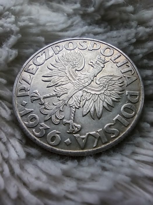 Żaglowiec 5zł 1936r.