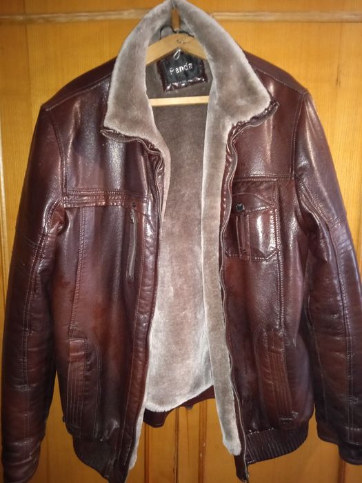 Зимова куртка із шкірзама