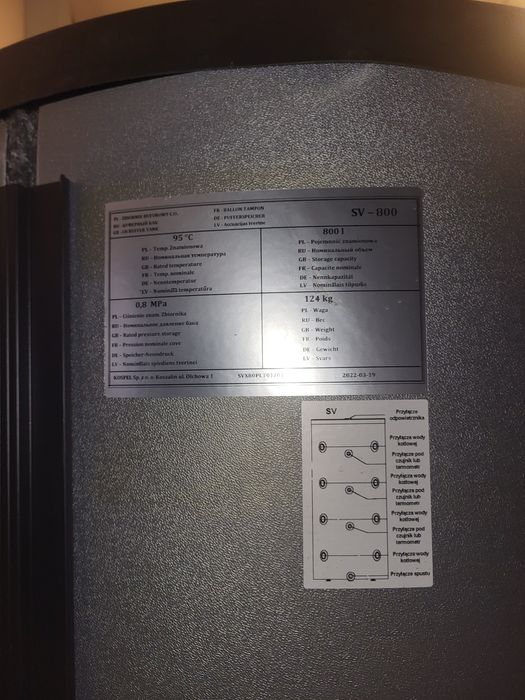Bufor ciepła 800litrow