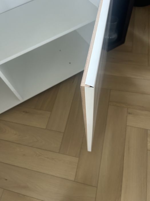 Komoda biala polysk z wenge fornir