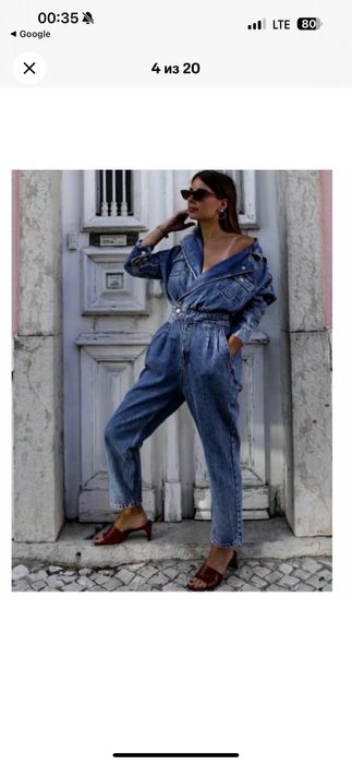 Джинсовый комбинезон Zara