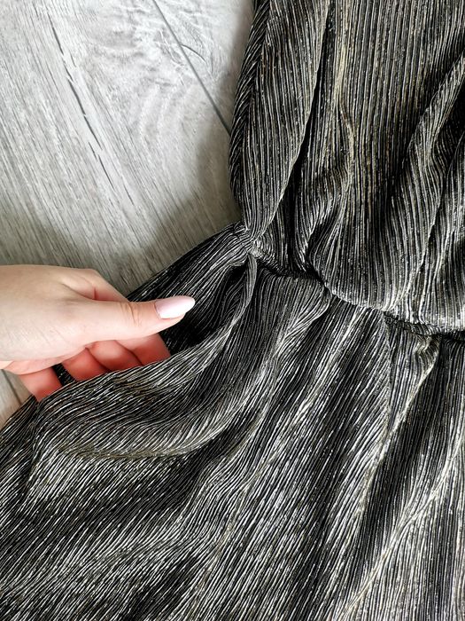 Kombinezon sylwester złoto srebrny błyszczący