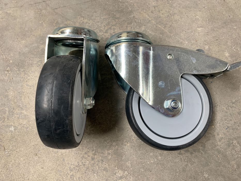 Rodas giratórias 90mm novas com e sem travão com rolamento