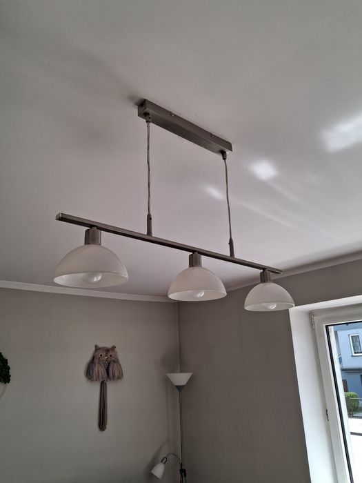 Lampa wisząca srebrna