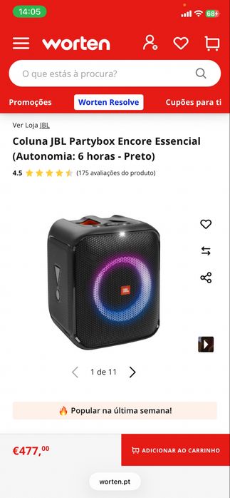 Coluna JBL  PB Encore Essential