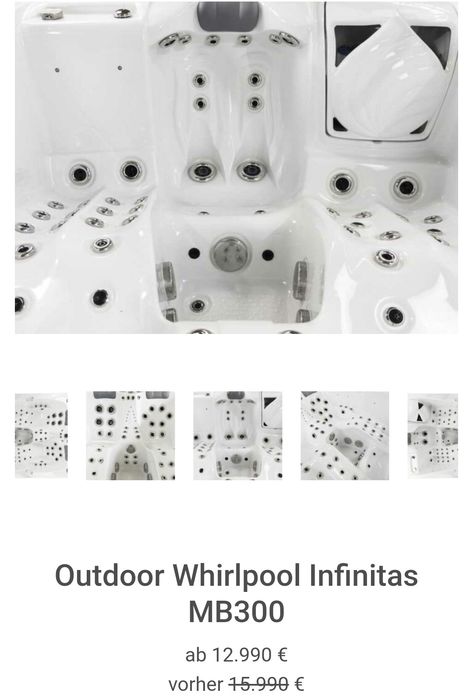 Promocja!!! Nowe! Jacuzzi ogrodowe  16000€ infinitas MB300 na zewnątrz