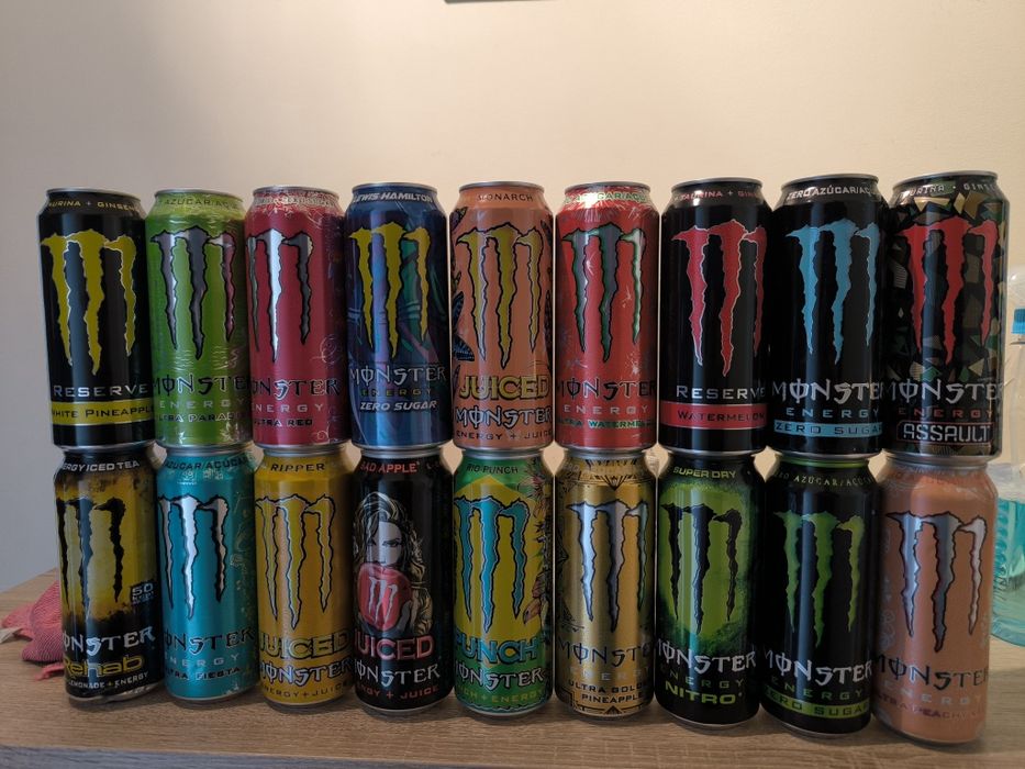 Latas Monster para coleção