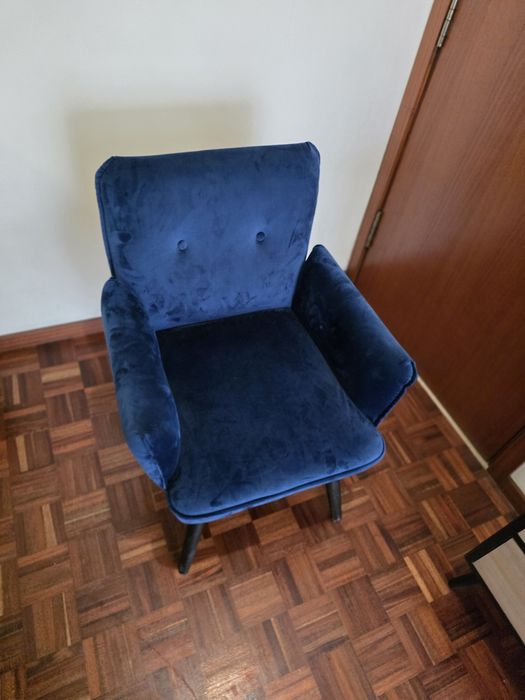 Cadeirão Azulão Veludo (como Novo)