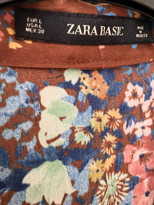 Vestido zara com toque acetinado
