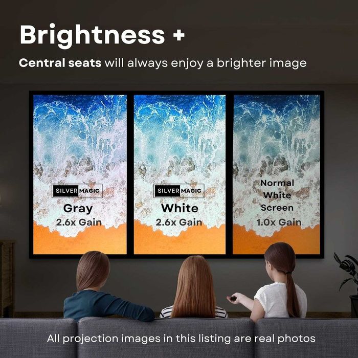 ‼️ Светоотражающий экран для проектора с Gain 2.6x и углом обзора 170°