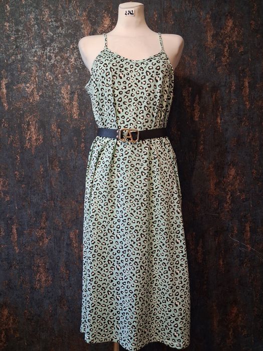 Letnia długa sukienka panterka rozmiar xl