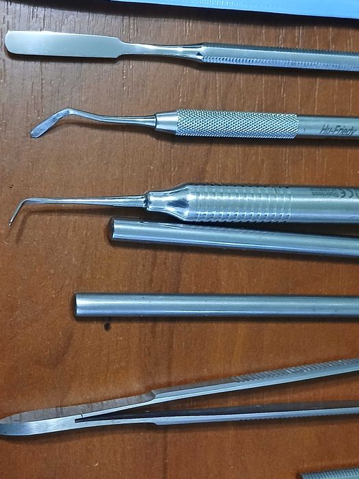 боры, пинцеты, шпатель стоматинструмент