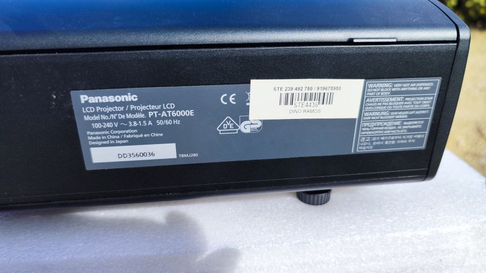 Panasonic projector ptae600064551979583875123
