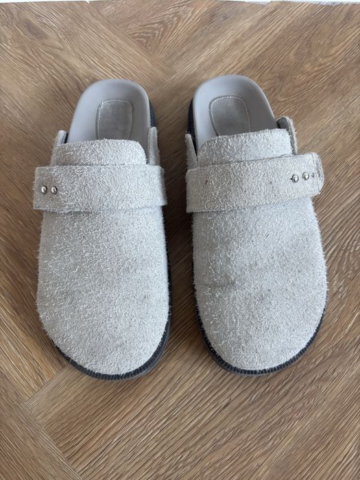 zamszowe mule klapki kapcie 39 resereved beżowe szare używane wsuwane