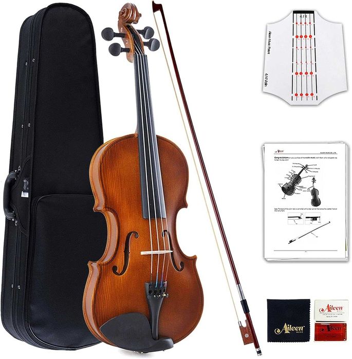 Skrzypce dla dzieci 3/4, zestaw dla początkujących Aileen