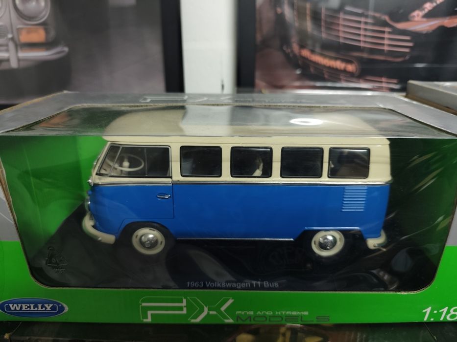1/18 VW T1 pão de forma welly carro coleção miniatura