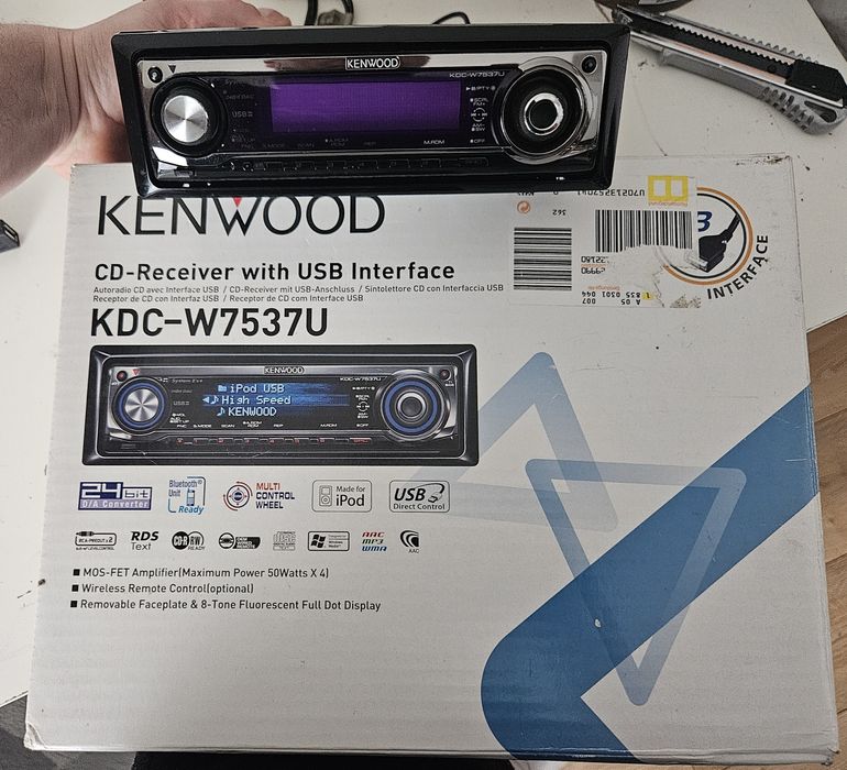 Kenwood KDC-W7537U delfinki, DAC WOLFSON, 2XRCA, Bt LDAC, pilot