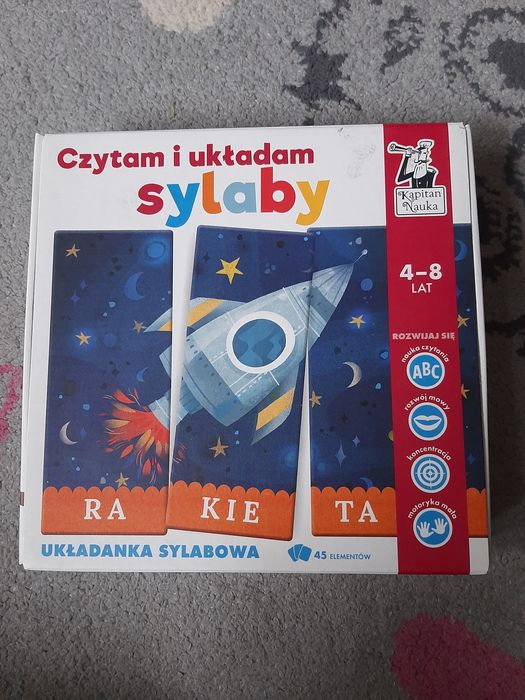 Układanka edukacyjna Czytam i układam sylaby