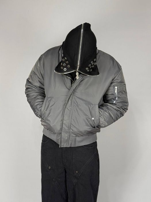 Бомбер bomber  фулл сірий архів опіум кастом full grey black archive opium custom avangard inde zleeze slim baggy S M L XL