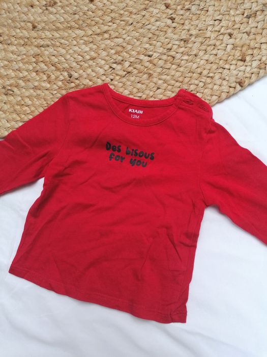 Camisola de Manga Comprida Vermelha de Bebé